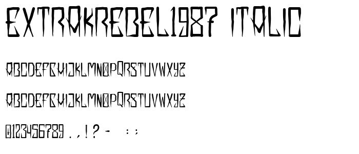 EXTRAKREBEL1987 Italic font